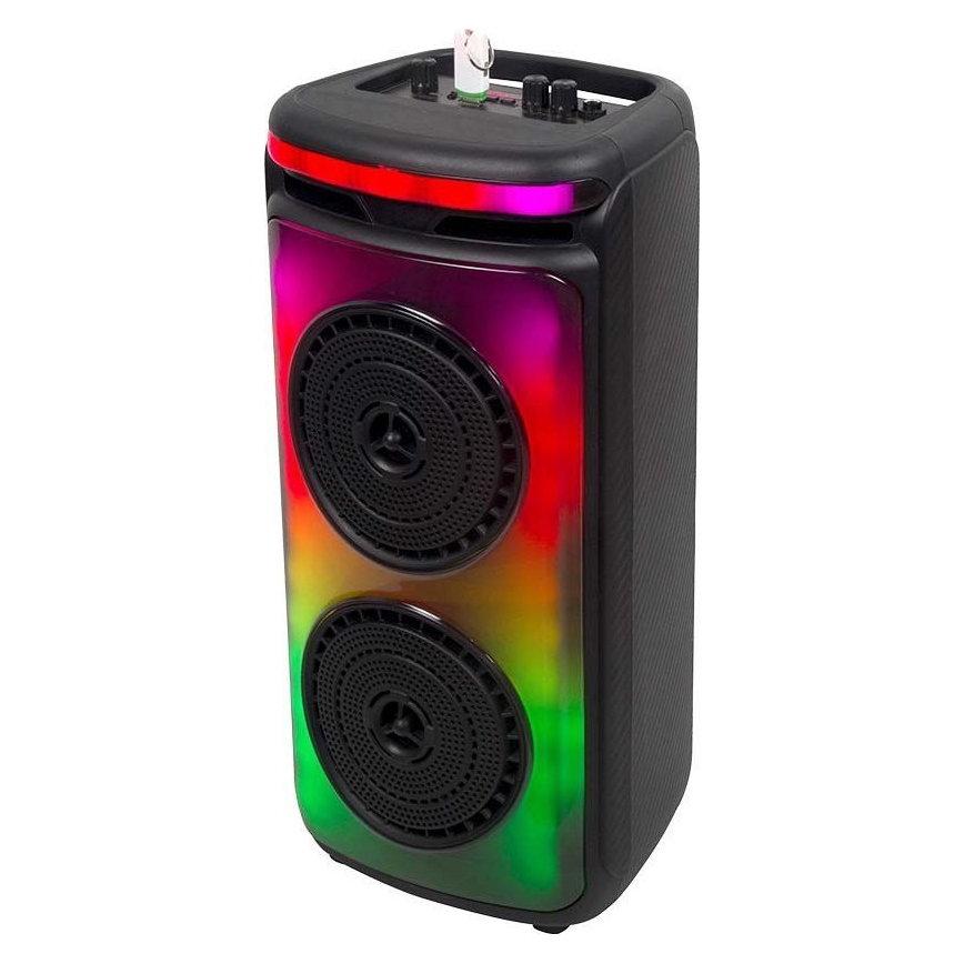 LED RGB ladattava kaiutin mikrofonilla 400W/2400 mAh + kauko-ohjaus