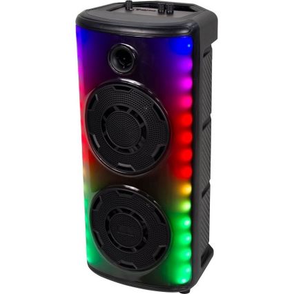 LED RGB ladattava kaiutin mikrofonilla 600W/2400 mAh + kauko-ohjaus