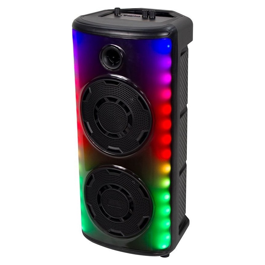 LED RGB ladattava kaiutin mikrofonilla 600W/2400 mAh + kauko-ohjaus