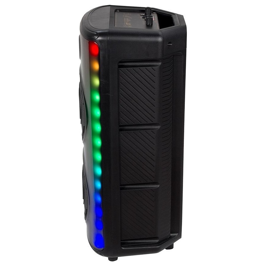 LED RGB ladattava kaiutin mikrofonilla 600W/2400 mAh + kauko-ohjaus