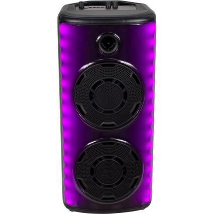 LED RGB ladattava kaiutin mikrofonilla 600W/2400 mAh + kauko-ohjaus
