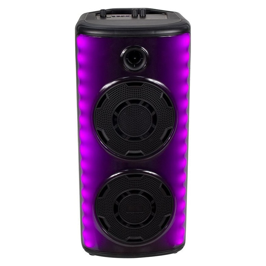 LED RGB ladattava kaiutin mikrofonilla 600W/2400 mAh + kauko-ohjaus