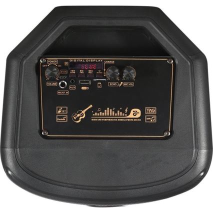 LED RGB ladattava kaiutin mikrofonilla 600W/2400 mAh + kauko-ohjaus