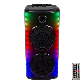 LED RGB ladattava kaiutin mikrofonilla 600W/2400 mAh + kauko-ohjaus