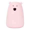 LED RGB Lasten kosketuslamppu BEAR LED/0,8W/5V vaaleanpunainen + USB