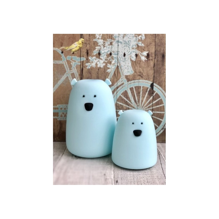 LED RGB Lasten kosketuslamppu BEAR LED/0,8W/5V valkoinen + USB
