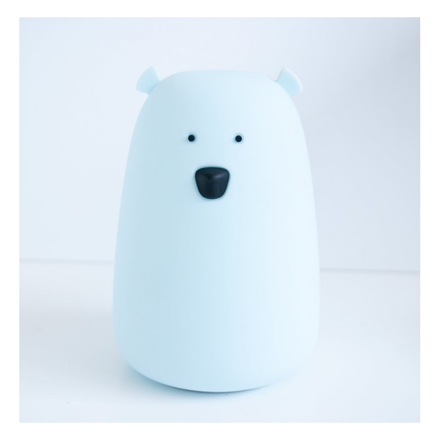LED RGB Lasten kosketuslamppu BEAR LED/0,8W/5V valkoinen + USB