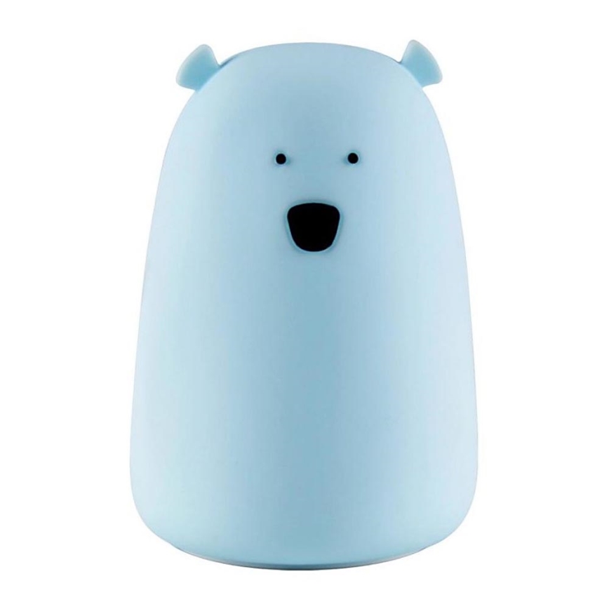 LED RGB Lasten kosketusohjattava pieni lamppu BEAR LED/0,8W/5V sininen