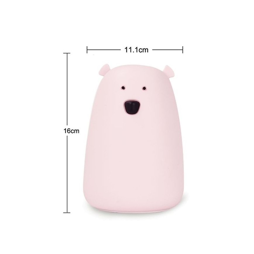 LED RGB Lasten kosketusohjattava pieni lamppu BEAR LED/0,8W/5V sininen