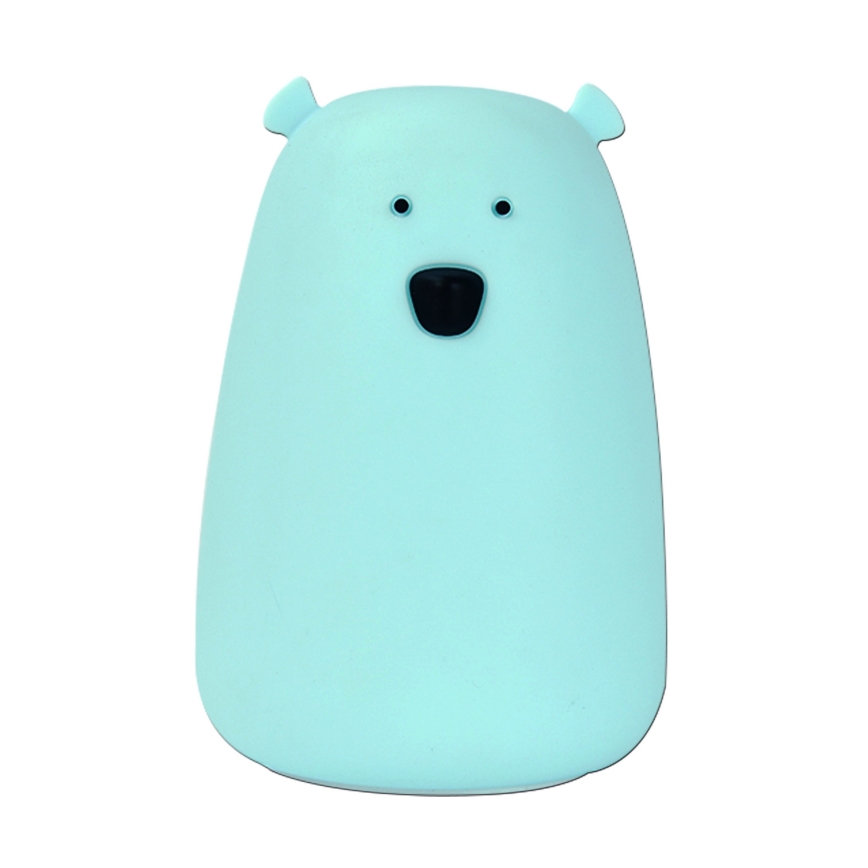 LED RGB Lasten kosketusohjattava pieni lamppu BEAR LED/0,8W/5V sininen