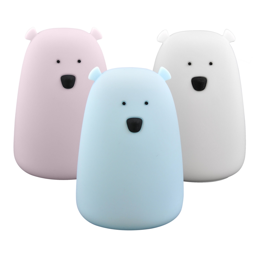 LED RGB Lasten kosketusohjattava pieni lamppu BEAR LED/0,8W/5V sininen