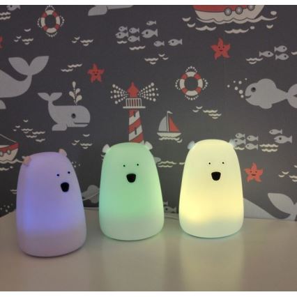 LED RGB Lasten kosketusvalaisin KARHU LED / 0,8W / 5V vaaleanpunainen + USB