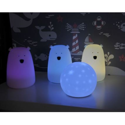 LED RGB Lasten kosketusvalaisin KARHU LED / 0,8W / 5V vaaleanpunainen + USB