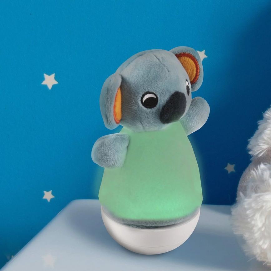 LED RGB Lasten yövalaisin kanssa melody 3xAAA/5V koala