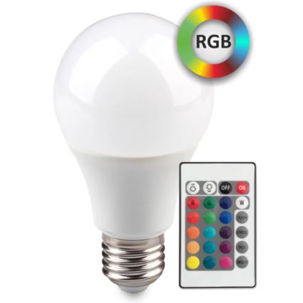 LED RGB Polttimo E27/6W/230V himmennettävä 3000K