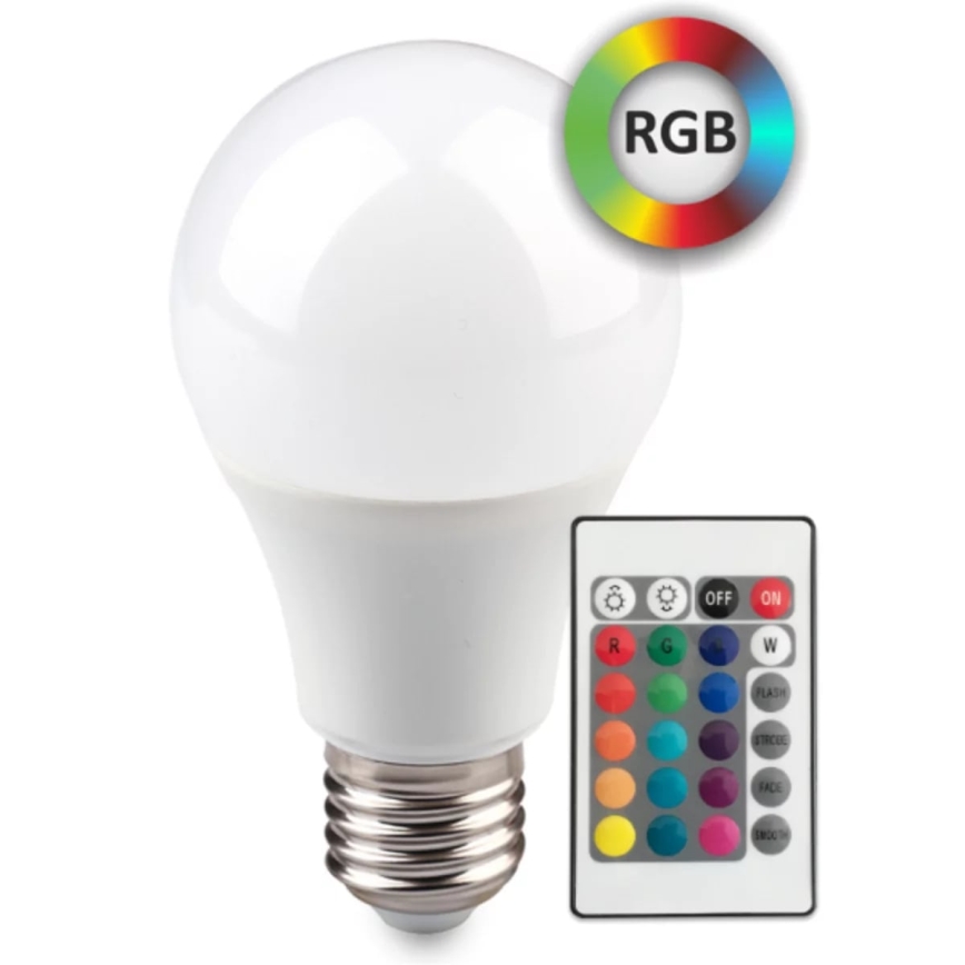 LED RGB Polttimo E27/6W/230V himmennettävä 3000K