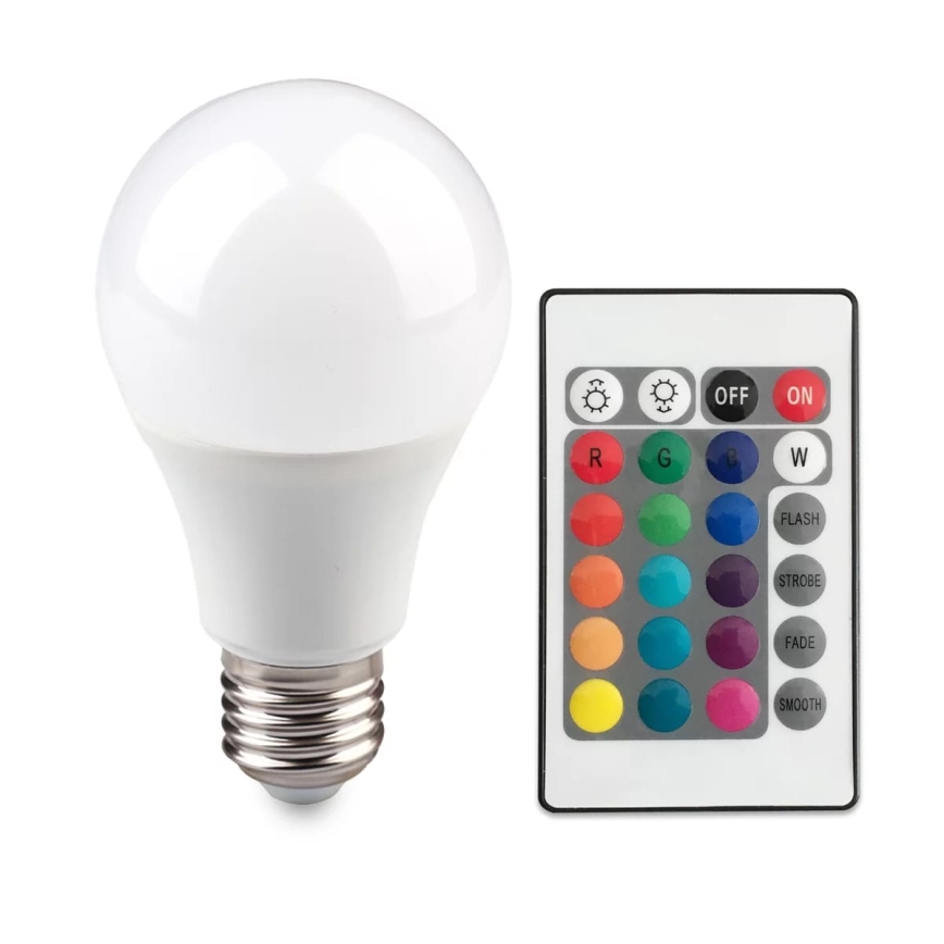 LED RGB Polttimo E27/6W/230V himmennettävä 3000K
