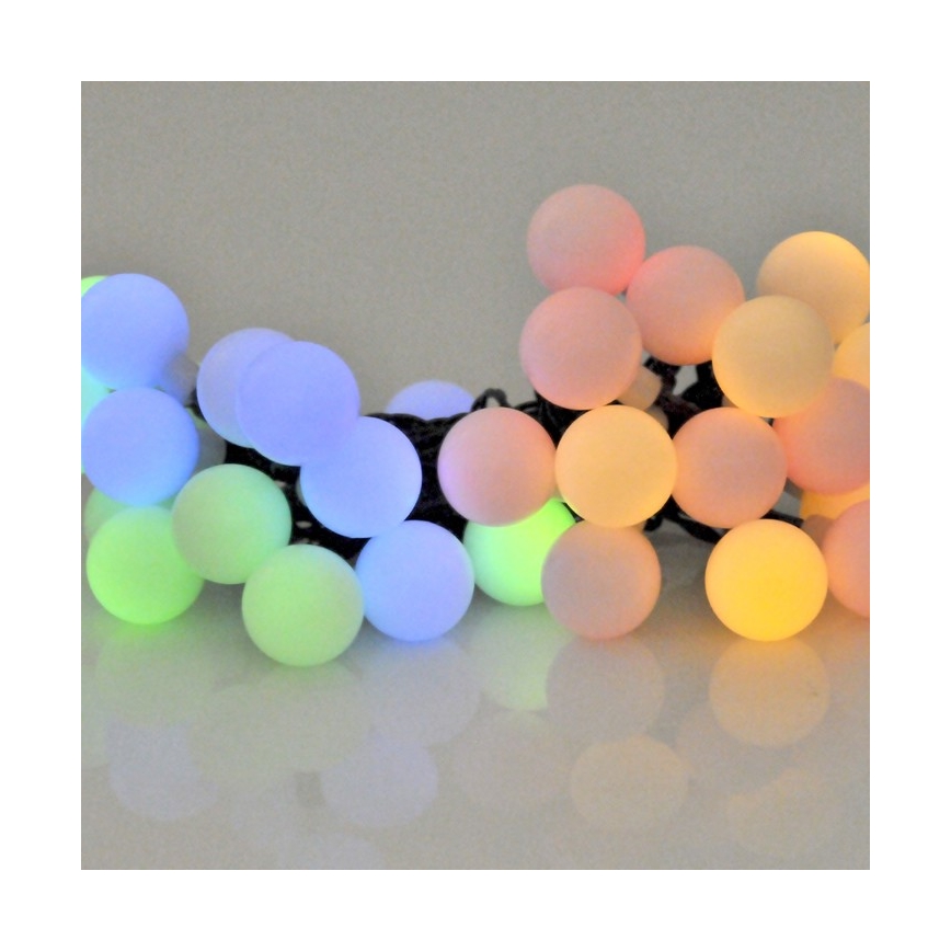 LED RGB Solar ketju PARTY 30xLED/1,2V 3,9 m IP44