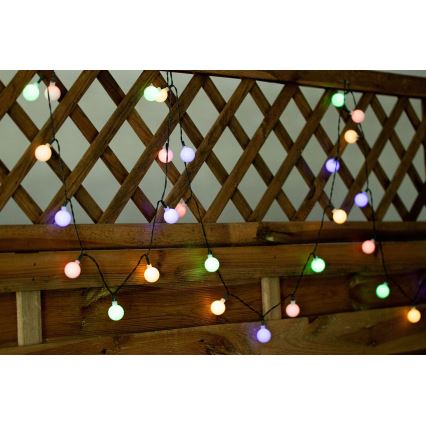 LED RGB Solar ketju PARTY 30xLED/1,2V 3,9 m IP44