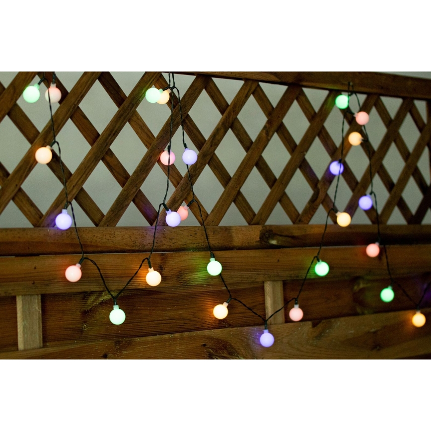 LED RGB Solar ketju PARTY 30xLED/1,2V 3,9 m IP44