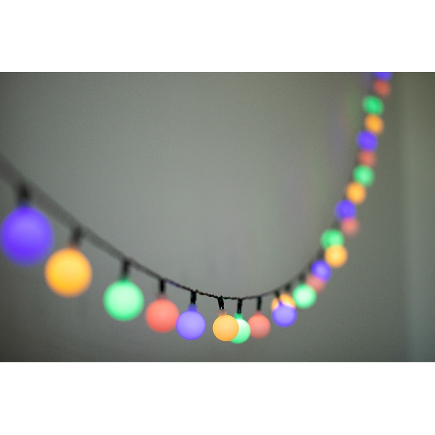 LED RGB Solar ketju PARTY 30xLED/1,2V 3,9 m IP44