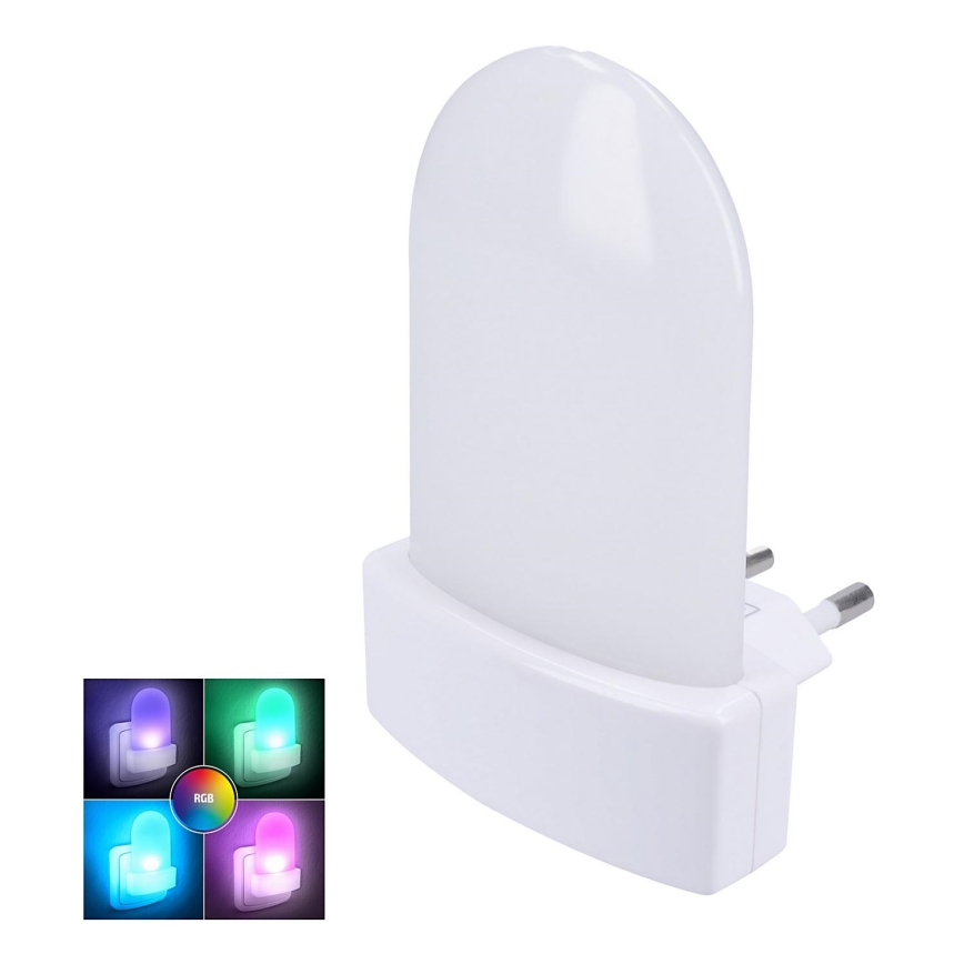 LED RGB -suuntapistorasiavalo anturilla LED/0,5W/230V