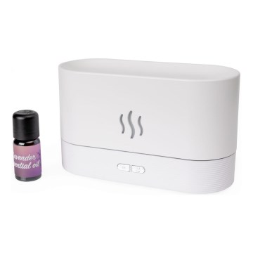 LED RGB ultraääninen aromaattinen diffuuseri ja ilmankostutin valaistuksella 180 ml valkoinen