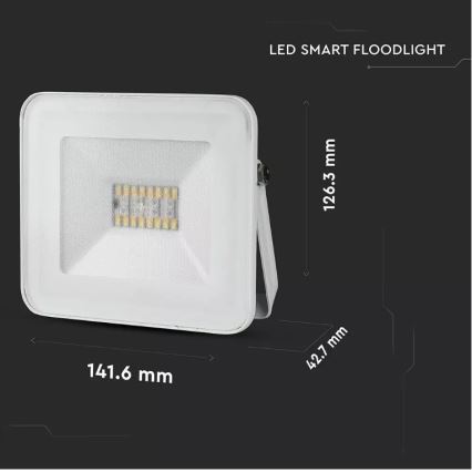 LED RGB Valonheitin LED/20W/230V IP65 valkoinen
