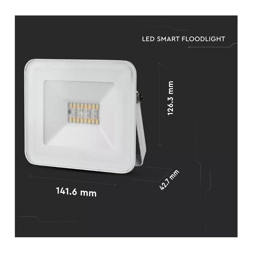 LED RGB Valonheitin LED/20W/230V IP65 valkoinen