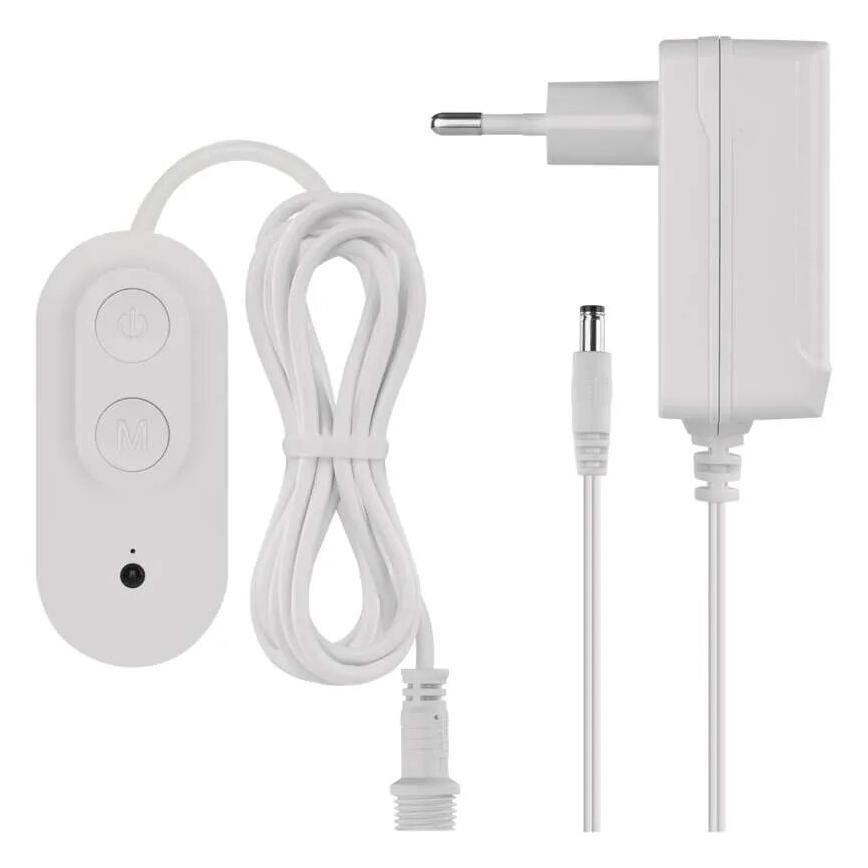 LED RGBIC+CCT Koristeketju kohdevaloilla GoSmart 12xLED/7W/230V 255 cm Wi-Fi Tuya
