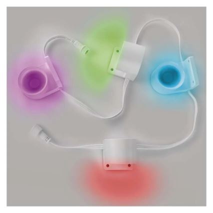 LED RGBIC+CCT Koristeketju kohdevaloilla GoSmart - jatko 4xLED/7W/230V 85 cm Wi-Fi Tuya