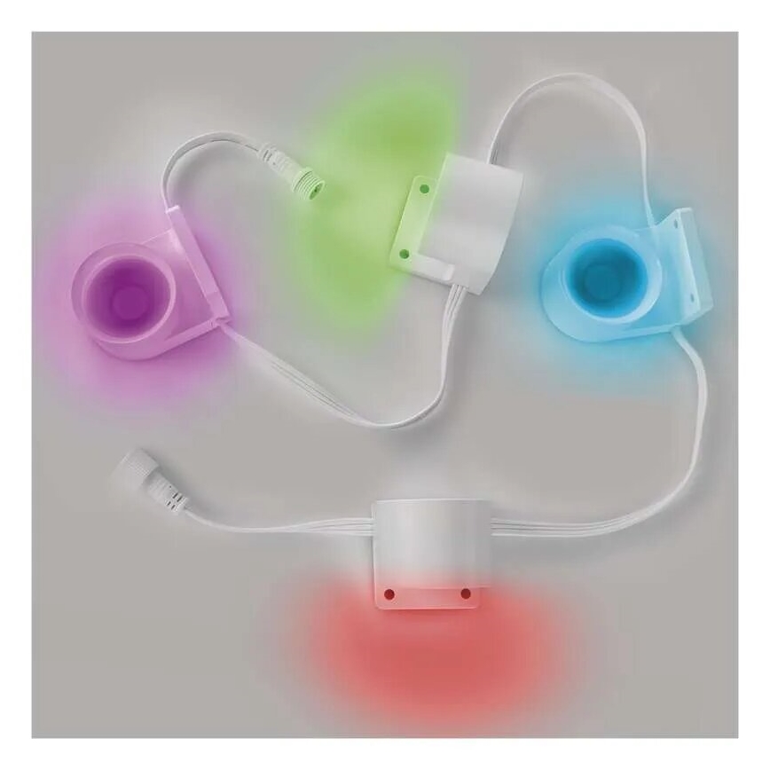 LED RGBIC+CCT Koristeketju kohdevaloilla GoSmart - jatko 4xLED/7W/230V 85 cm Wi-Fi Tuya