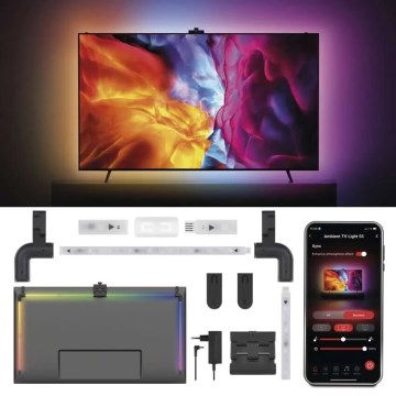 LED RGBIC Himmennettävä nauha televisioon GoSmart LED/24W/230V 55“
