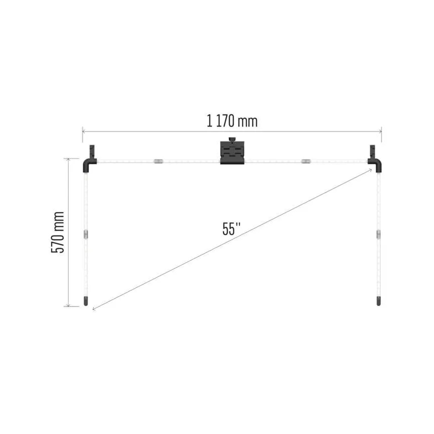 LED RGBIC Himmennettävä nauha televisioon GoSmart LED/24W/230V 55“
