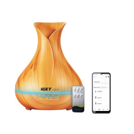 LED RGBW Aromidiffuuseri ja ilmankostutin LED/230V 500 ml Wi-Fi + kauko-ohjaus
