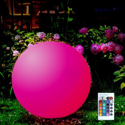 LED RGBW Aurinkolamppu BALL LED/1,2V halkaisija 30 cm IP65 + kauko-ohjaus