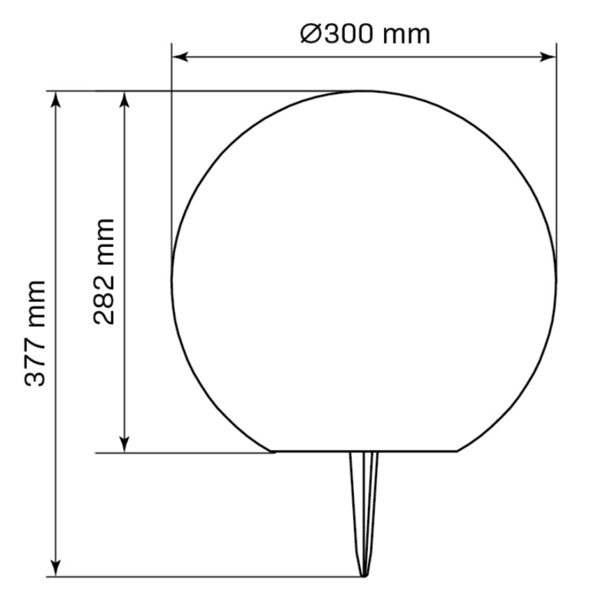 LED RGBW Aurinkolamppu BALL LED/1,2V halkaisija 30 cm IP65 + kauko-ohjaus