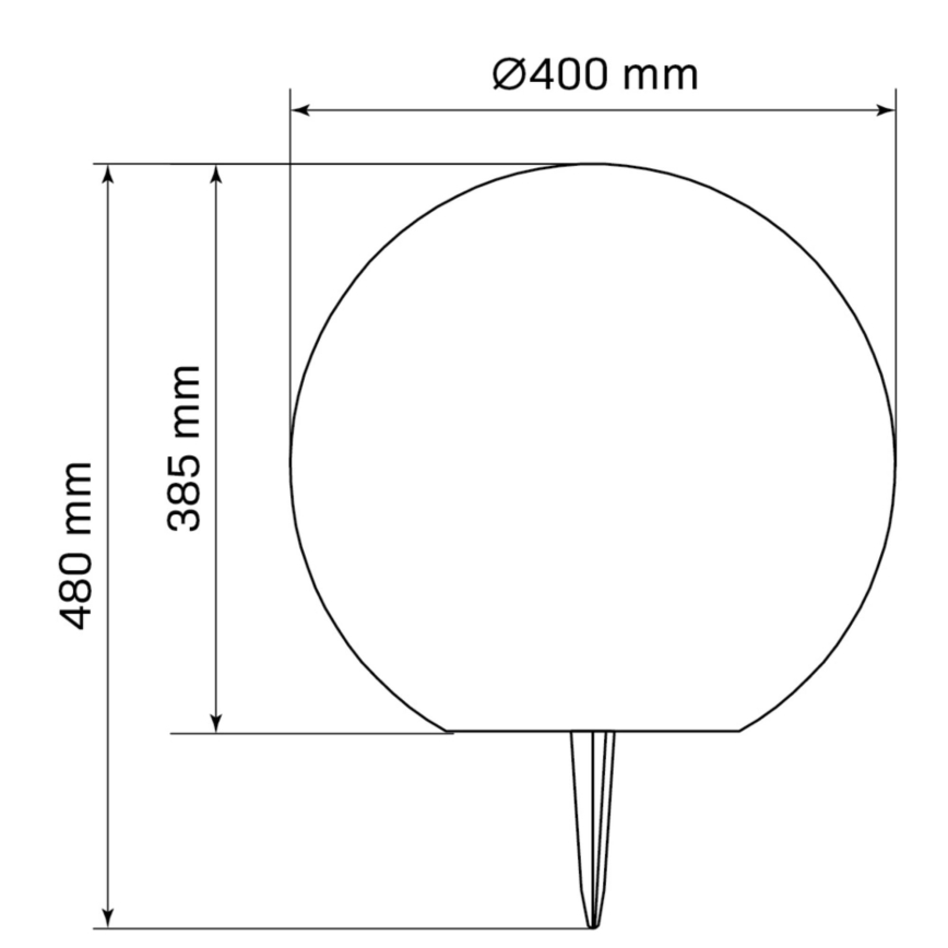 LED RGBW Aurinkolamppu BALL LED/1,2V halkaisija 40 cm IP65 + kauko-ohjaus