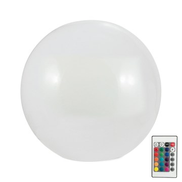 LED RGBW Aurinkolamppu BALL LED/3,2V 500 mAh halkaisija 30 cm IP65 + kauko-ohjaus