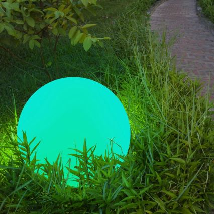 LED RGBW Aurinkolamppu BALL LED/3,2V halkaisija 20 cm IP65 + kauko-ohjaus