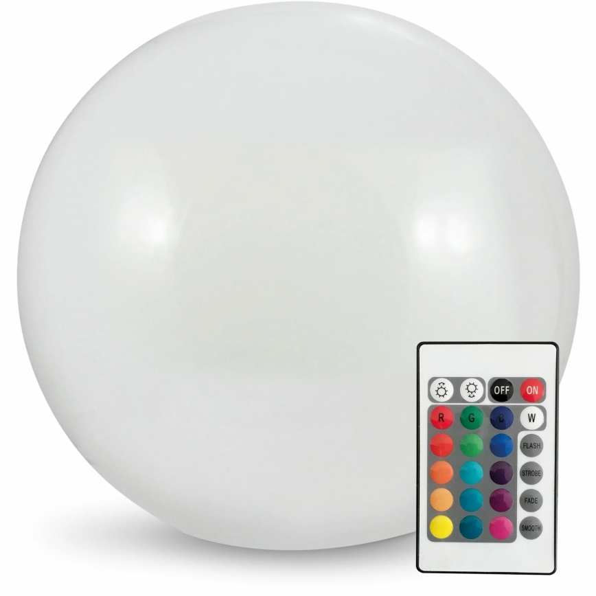 LED RGBW Aurinkolamppu BALL LED/3,2V halkaisija 20 cm IP65 + kauko-ohjaus