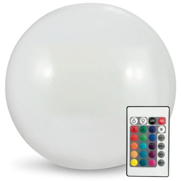 LED RGBW Aurinkolamppu BALL LED/3,7V 1500 mAh halkaisija 50 cm IP65 + kauko-ohjaus