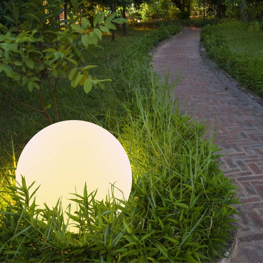 LED RGBW Aurinkolamppu BALL LED/3,7V 1500 mAh halkaisija 50 cm IP65 + kauko-ohjaus