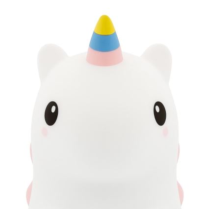 LED RGBW himmennettävä ladattava kosketusohjattu lasten yövalo UNICORN LED/1W/5V 1200 mAh