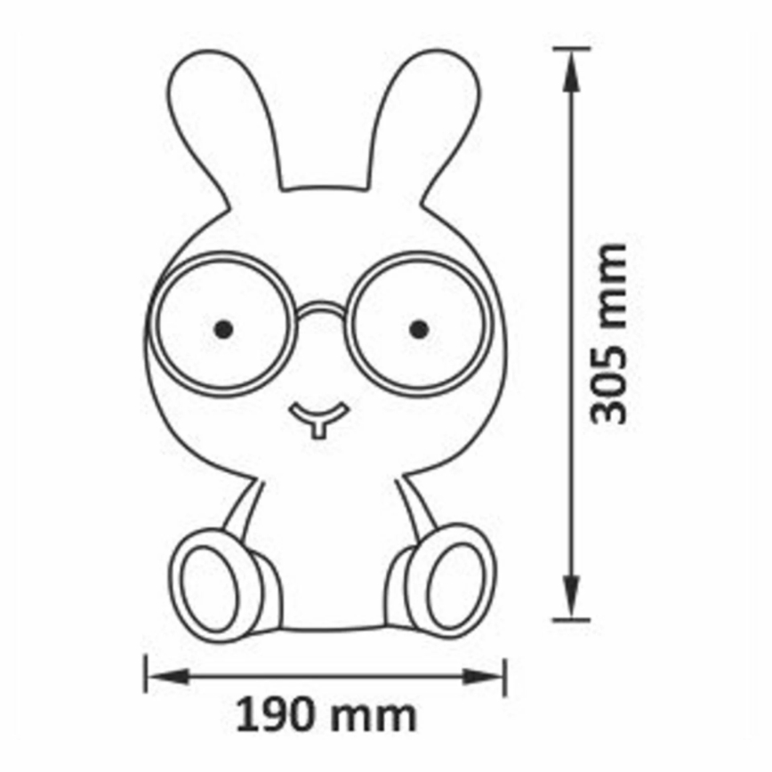 LED RGBW Himmennettävä children's yö pieni lamppu LED/2,5W/230V kani valkoinen