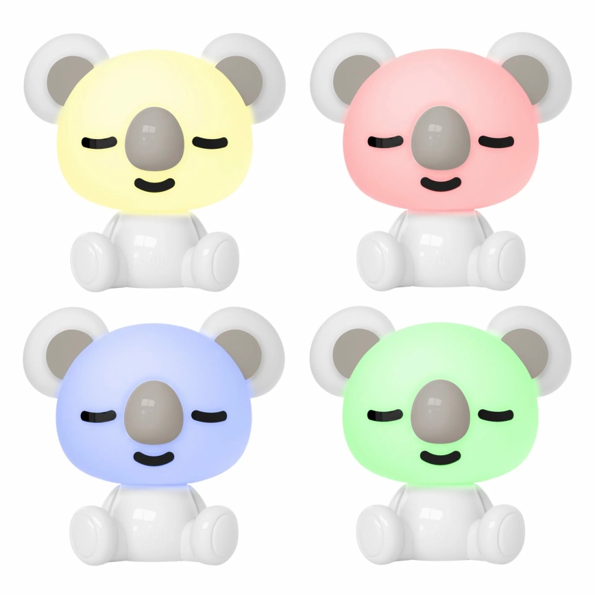 LED RGBW Himmennettävä children's yö pieni lamppu LED/2,5W/230V koala valkoinen