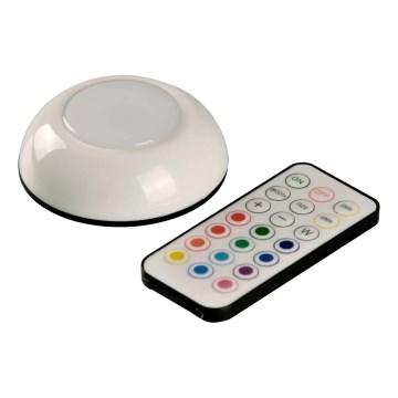LED RGBW Himmennettävä huonekaluvalaistus LED/0,5W/4,5V 3xAAA valkoinen + kauko-ohjaus