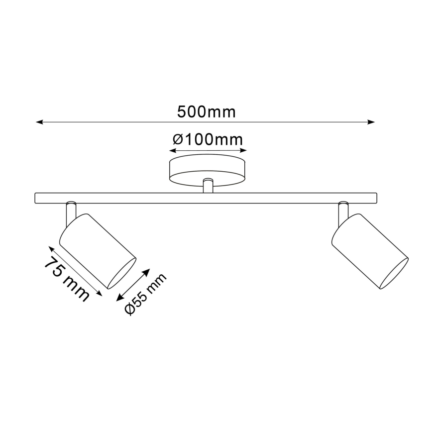 LED RGBW himmennettävä kohdevalaisin GOLDI 2xGU10/6,5W/230V 2700-6500K Wi-Fi kultainen