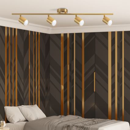 LED RGBW himmennettävä kohdevalaisin GOLDI 4xGU10/6,5W/230V 2700-6500K Wi-Fi kulta