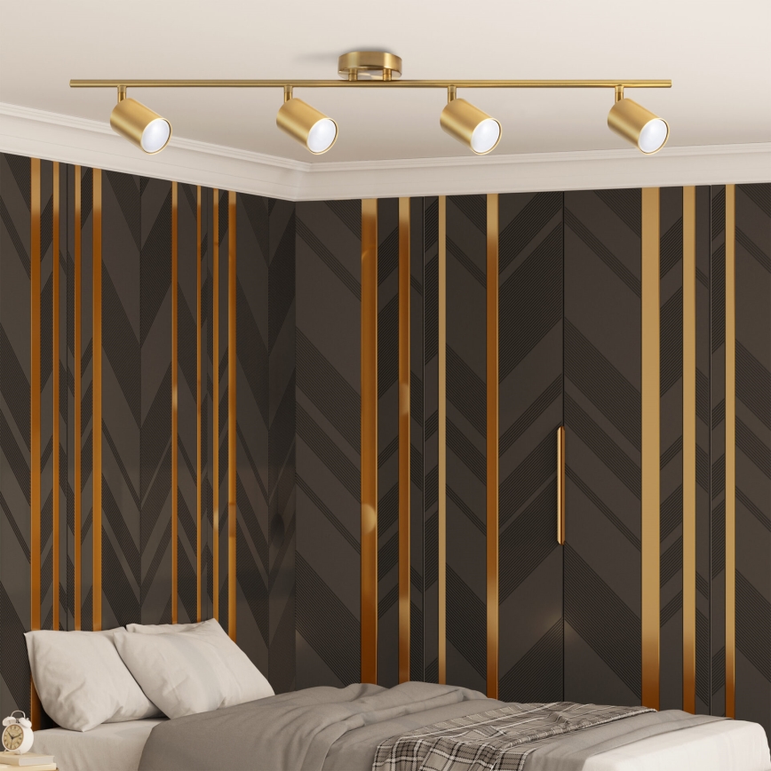 LED RGBW himmennettävä kohdevalaisin GOLDI 4xGU10/6,5W/230V 2700-6500K Wi-Fi kulta